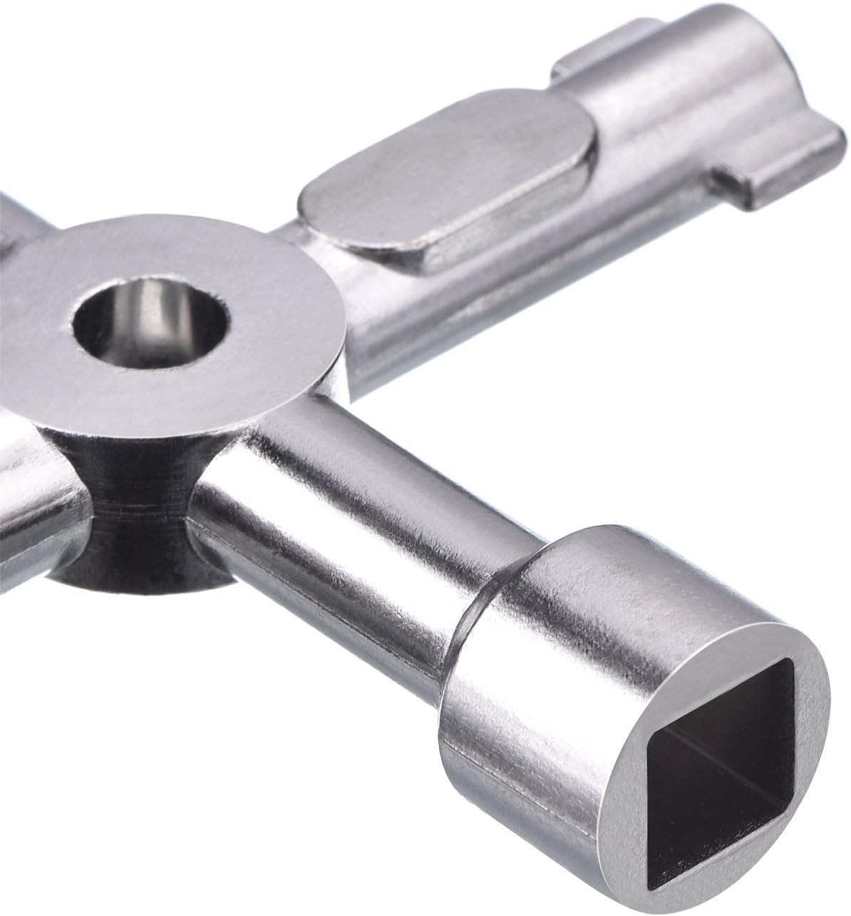Durable 4-Way Utility Key – Compact Zinc Alloy Tool for Water & Gas Systems