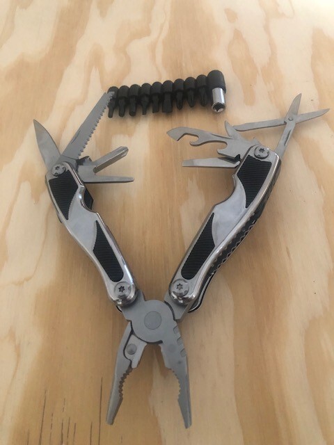 Pliers-14 IN 1-Multi tool Kit folding pocket tools w/sheath belt FULL size steel