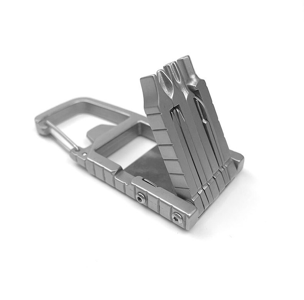 Keychain Multitool Screwdriver Bit Foldable Bike Repairs Tool Stainless B3V5