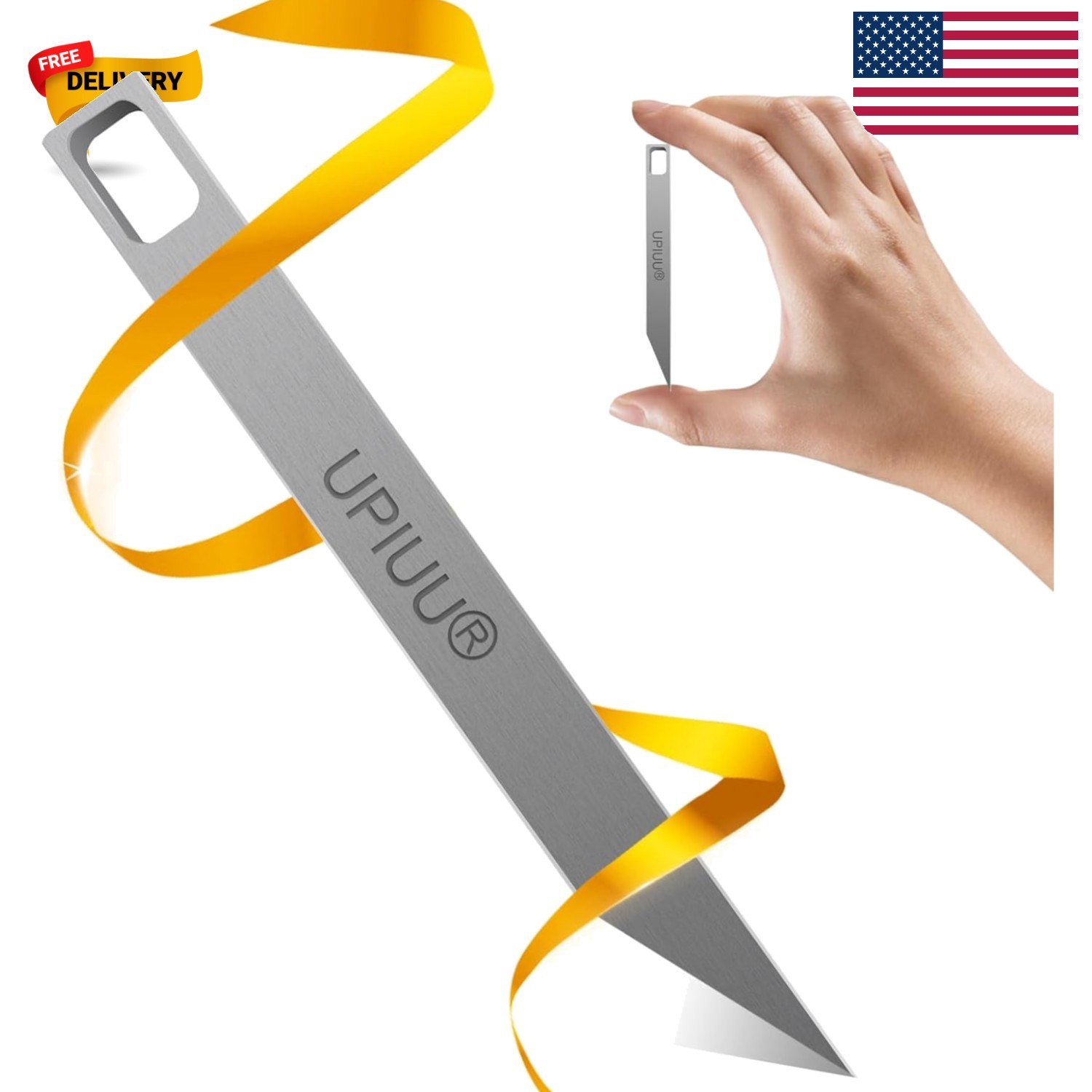 Perfect Christmas Gift: EDC Keychain Pry Bar with Box Cutter Functionality