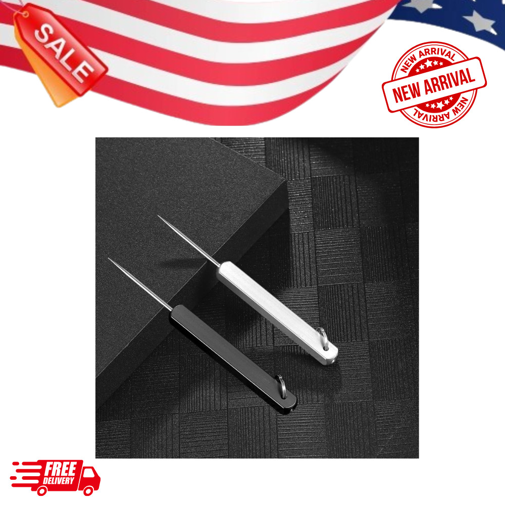 1PC Portable Titanium Toothpick with Holder: Reusable Metal Travel Tool – NEW