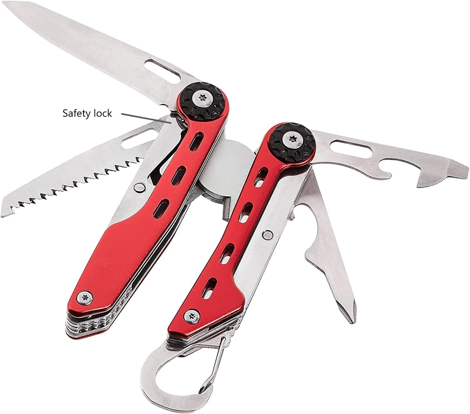 Versatile 10-in-1 Multitool with Safety Lock – Ideal for Camping & Emergencies