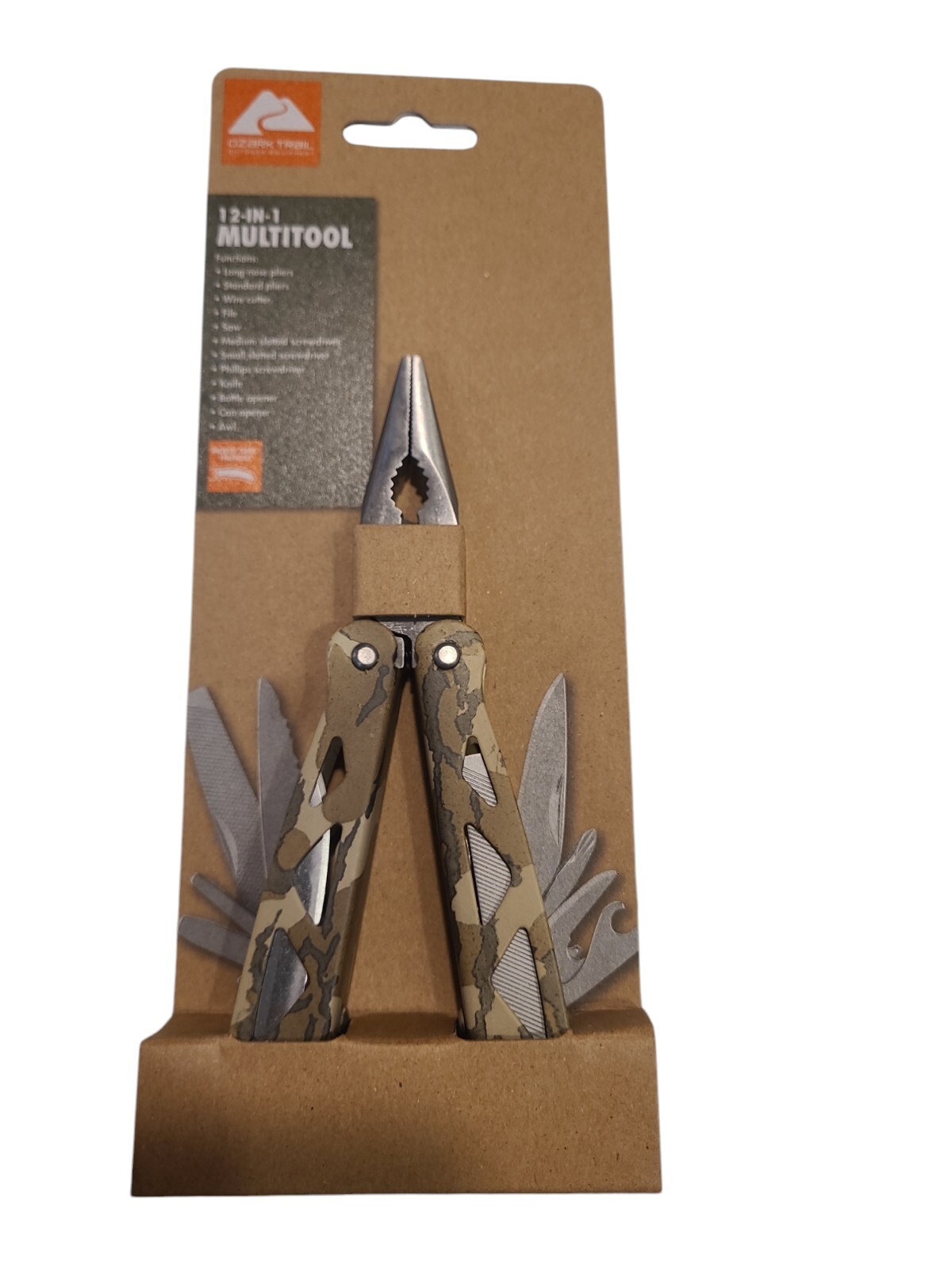 New Camo Ozark Trail 12-In-1 Multi-Tool Pliers Knife