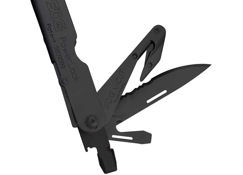 SOG SOG-B63N-CP Powerlock EOD V-Cutter Multi-Tool Black Oxide w/Nylon Sheath