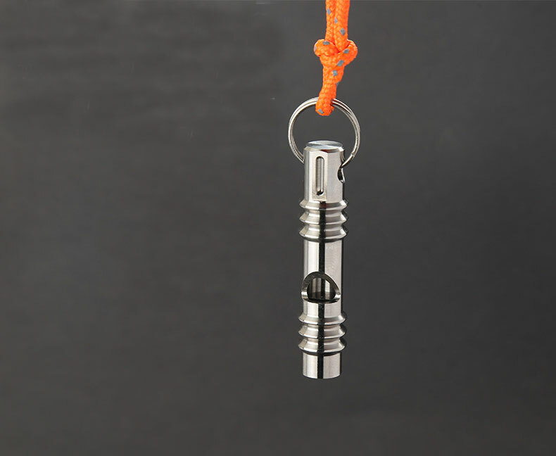 Titanium TC4 Safe Whistle SOS High Frequency Training EDC Outdoor Survival Tool