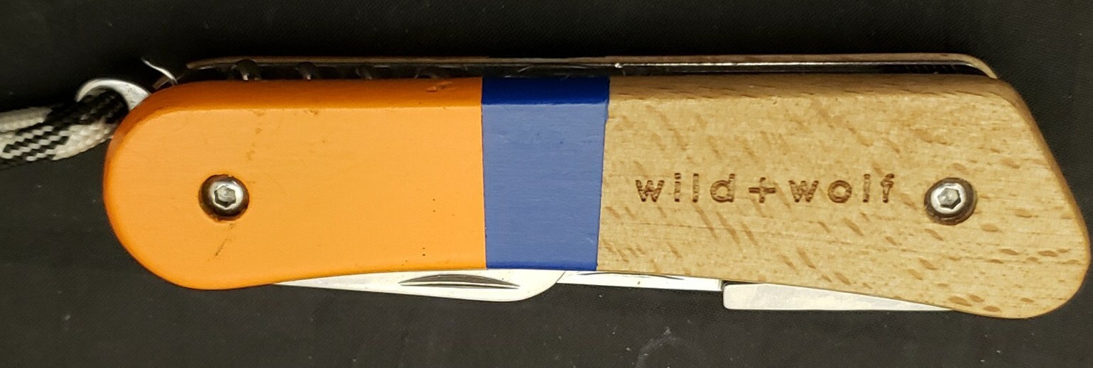 Wild + Wolf 9-in-1 Wilderness Survival Multitool Knife Saw Flint Opener etc