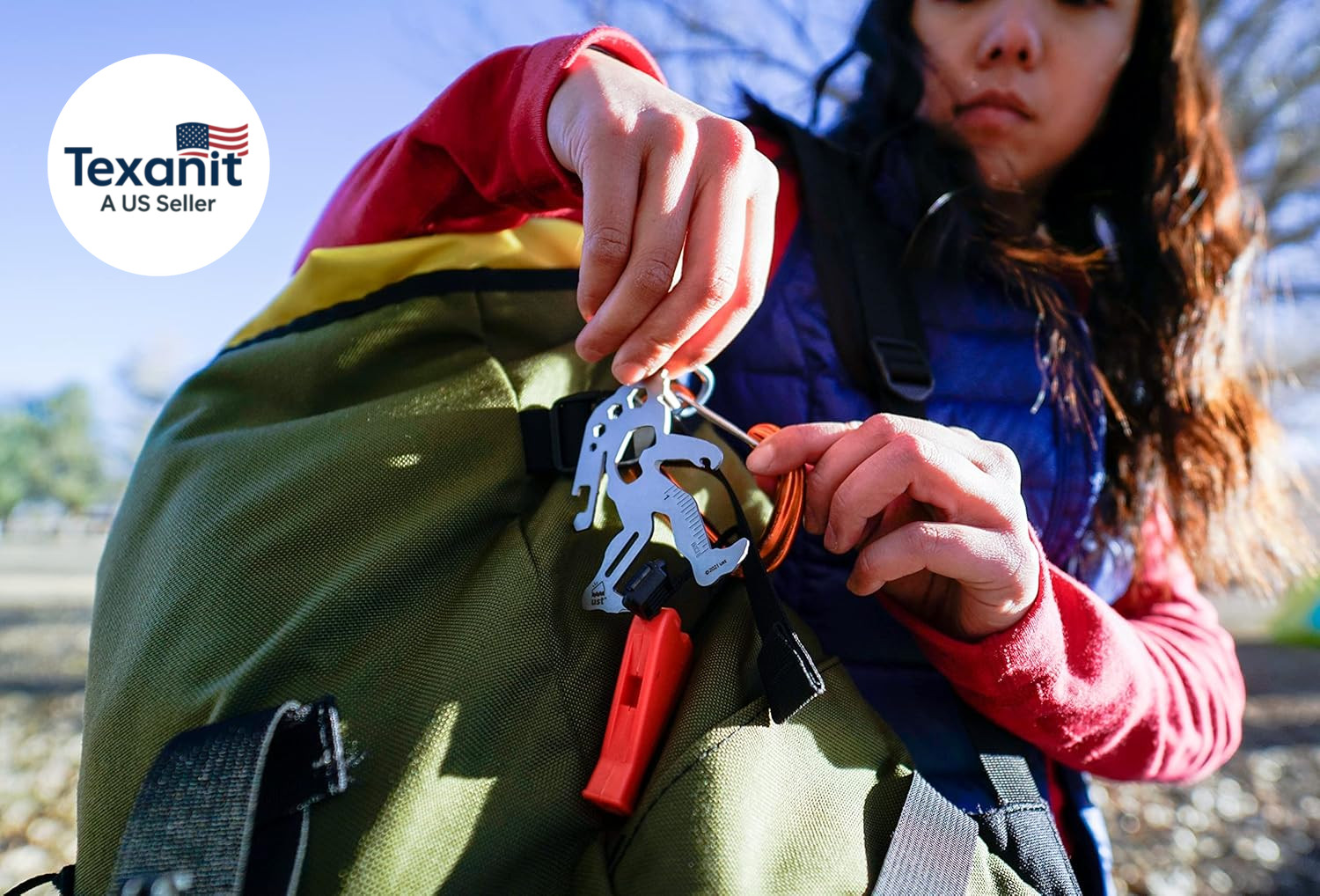 Tool-A-Long Multi-Tool Carabiners with Durable, Compact Stainless Steel Construc