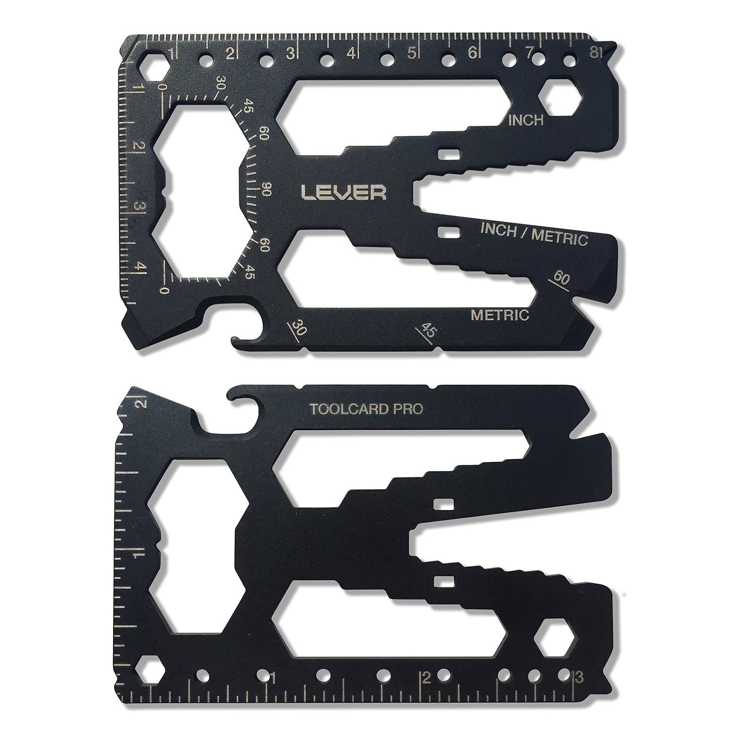 Lever Gear Toolcard Pro 40-in-1 Credit Card Multitool TSA Compliant Black