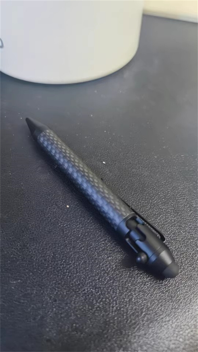 EDC Bolt Pen Pocket Tool Carbon Fiber Pen +13 Refills Outdoor Multi Tools