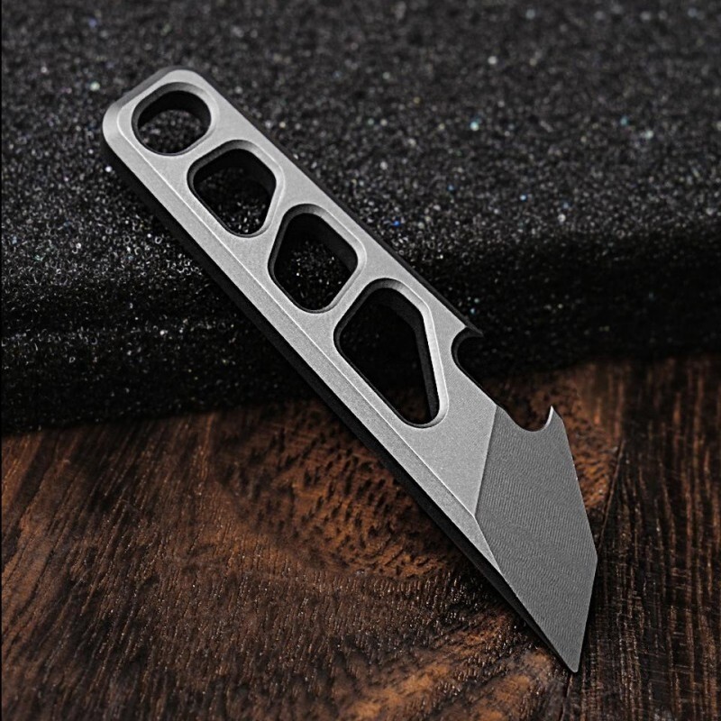 Mini Titanium Pry Bar Crowbar Bottle Opener Portable Keychain EDC Multi Tools