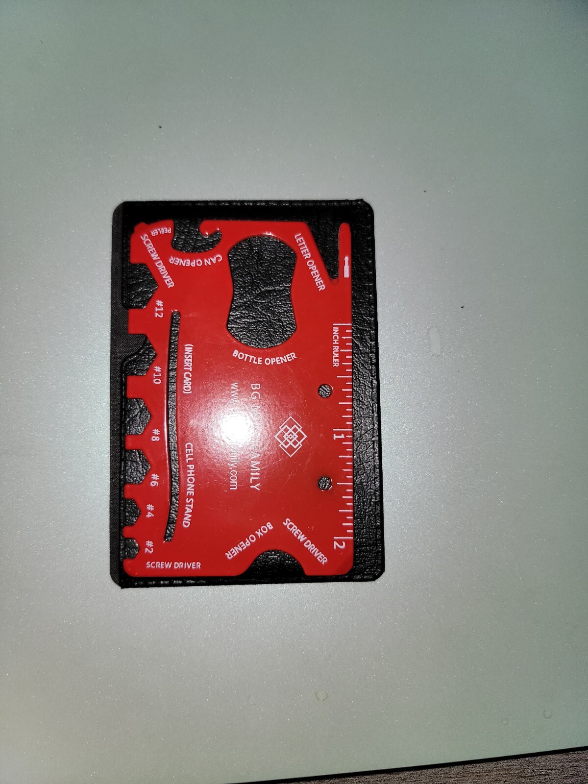 18-in-1 Card Tool Gift Set EDC RED Multitool Card w/ Multifunction Tools