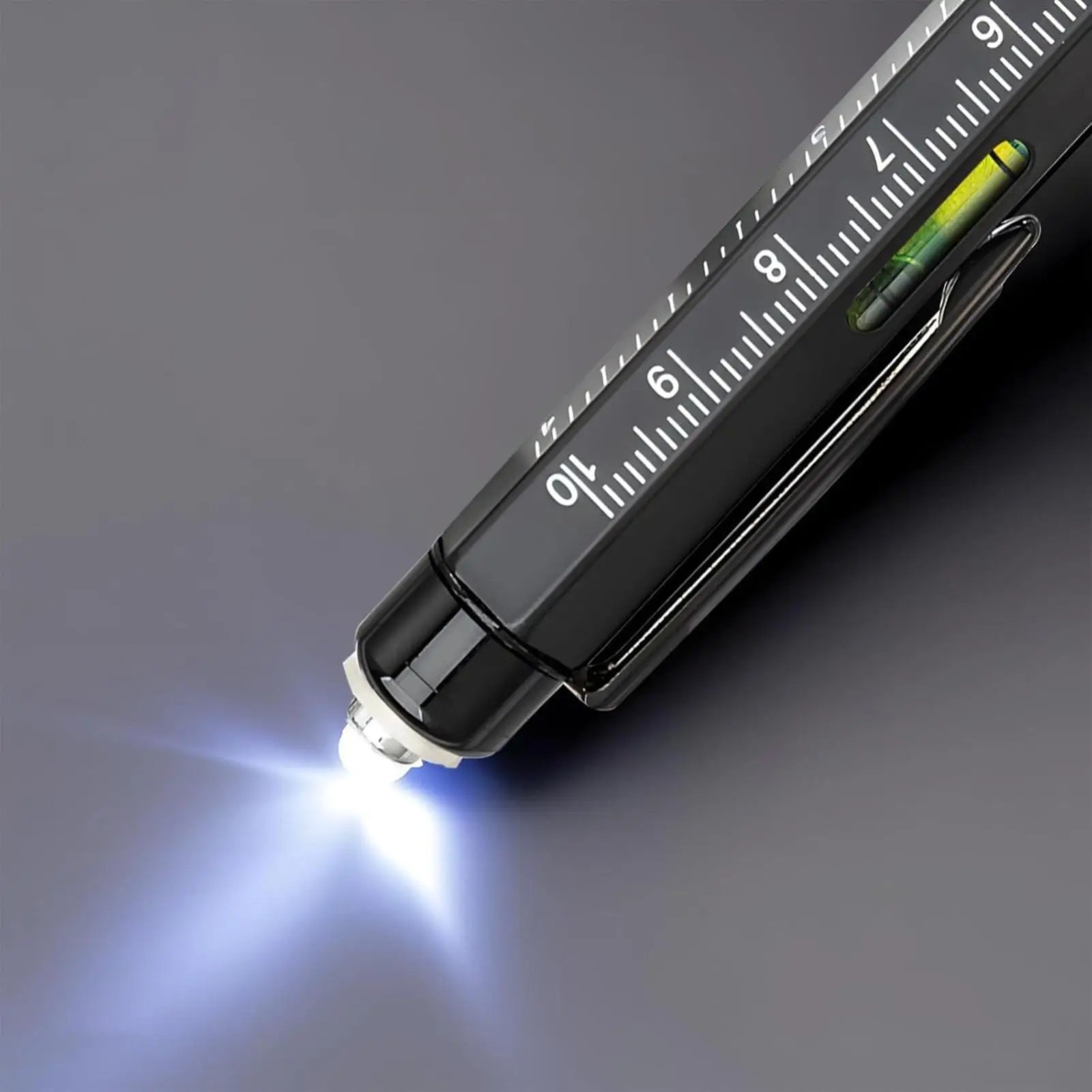 9 in 1 Multifunction Ballpoint Pen with Modern Handheld Tool Measure Technical