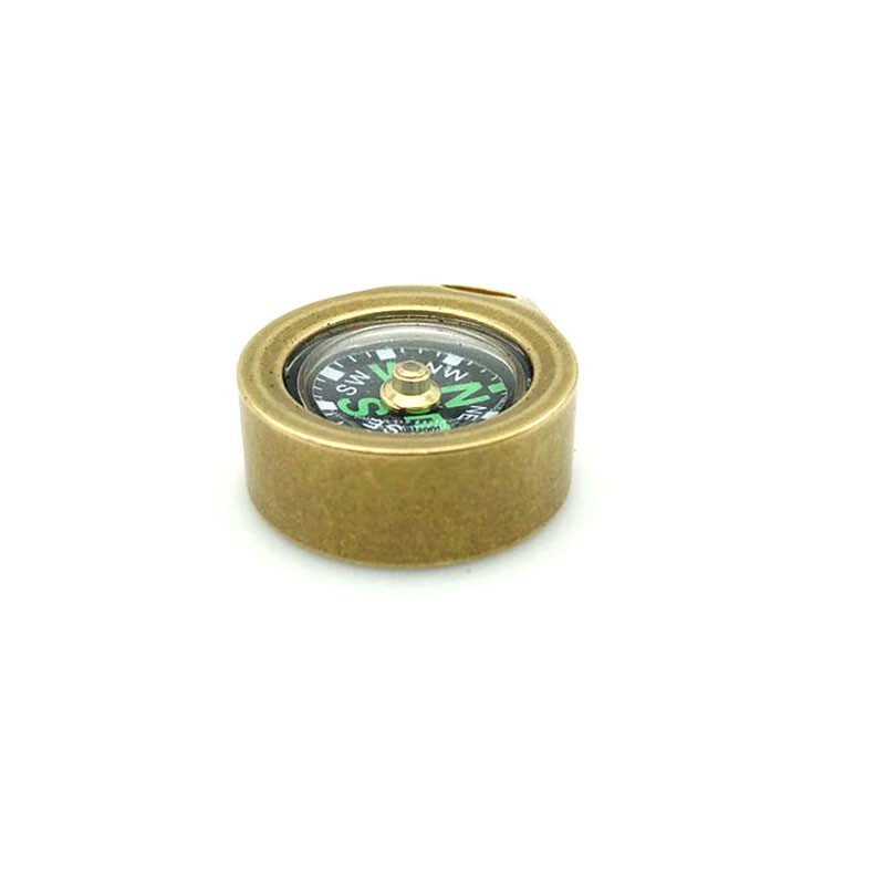 Portable Brass Compass for Outdoor Camping Travel EDC Tool Necklace Pendant DIY