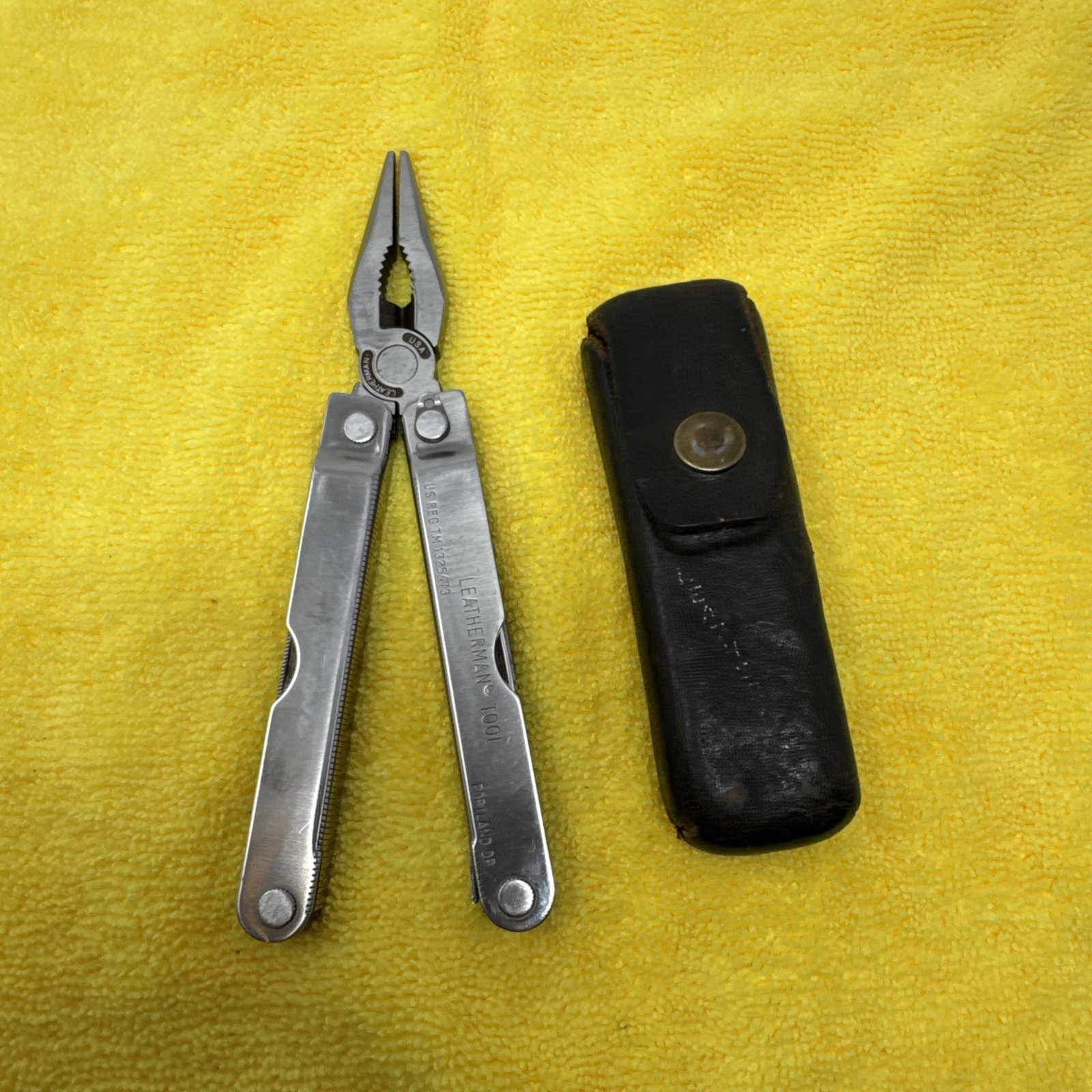 Vintage Original Leatherman Multi Tool Portland OR w/Leather Sheath USA – Read