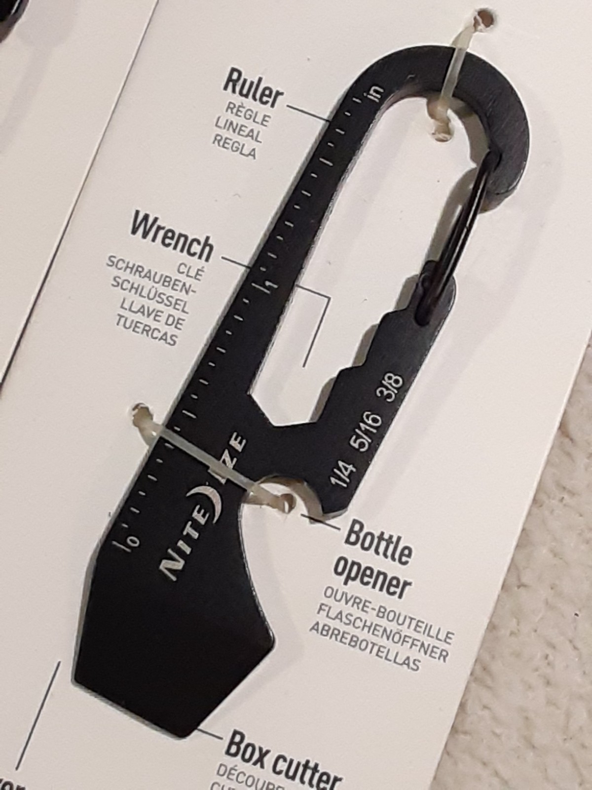 New Nite Ize Doohickey Key Ring Tool Black Multi Tools Lot of 2 FREE SHIPPING