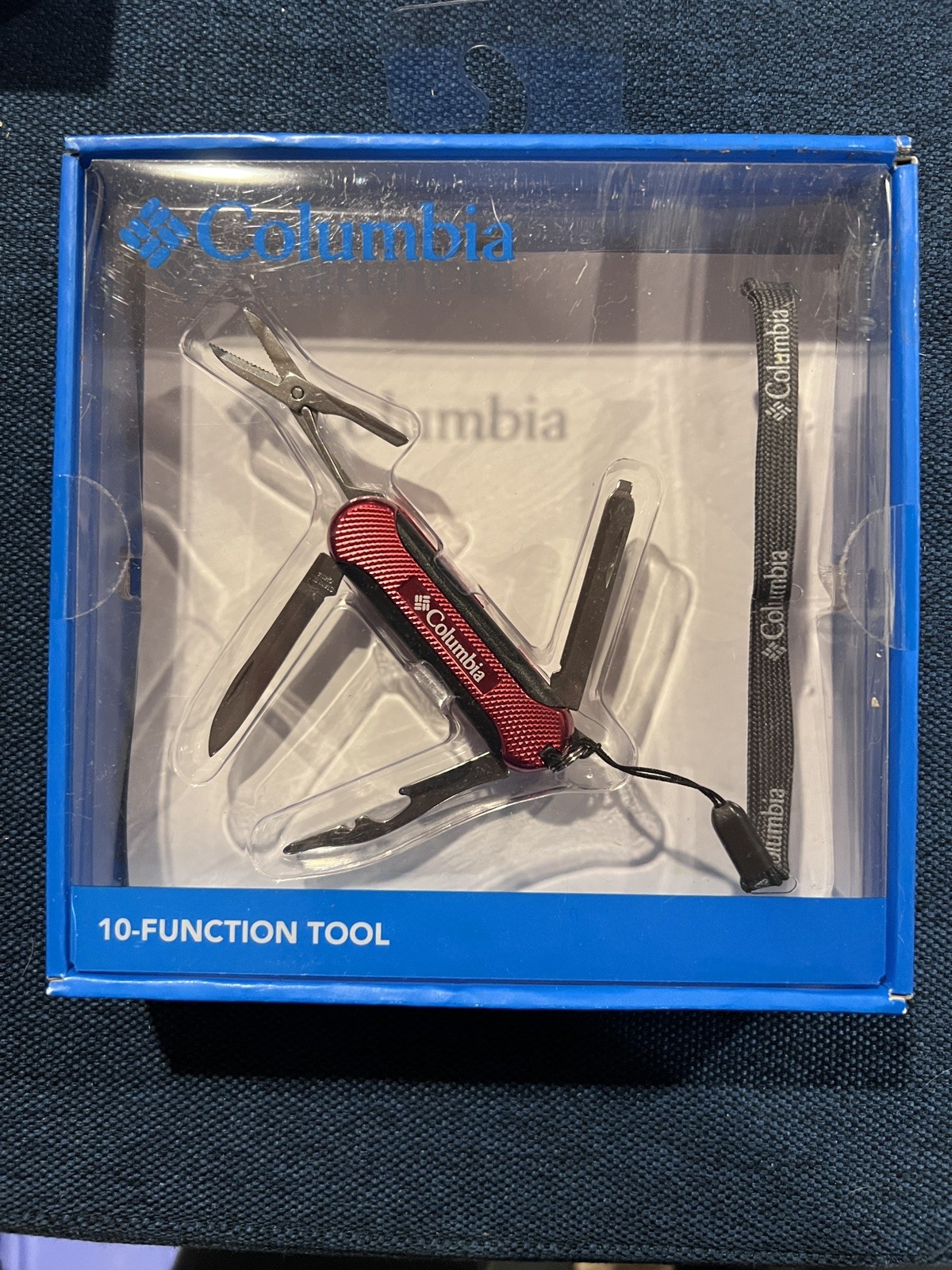 Columbia 10-Function Tool- Knife, Scissors, LED Light, etc. Brand New