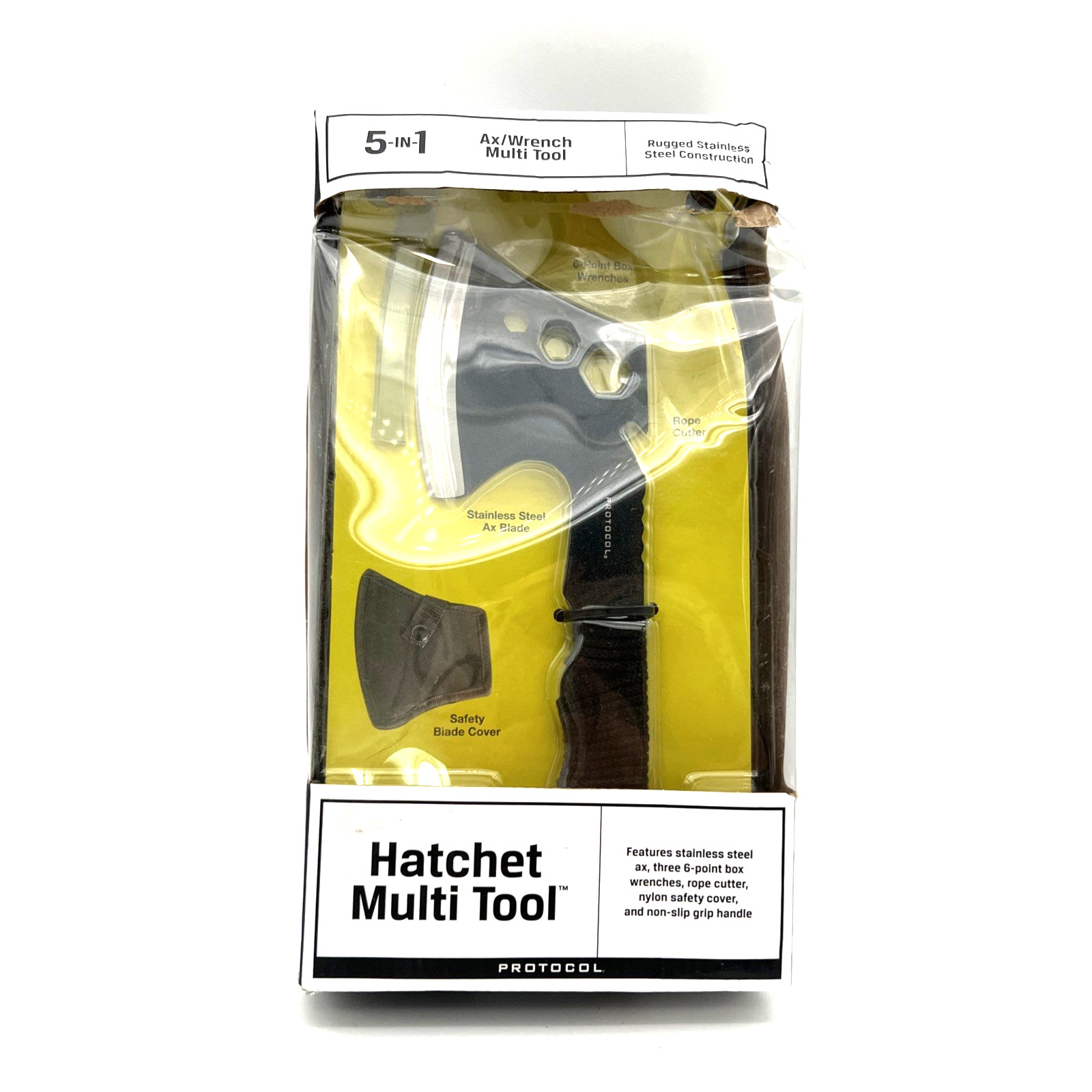 Protocol 5-in-1 Hatchet Multi-Tool Black Ax/Wrench Stainless steel