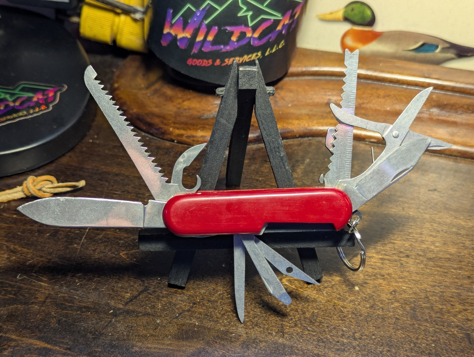 10-Tool Multi-Tool Pocket Knife Vintage Stainless Steel Japan Red (Missing 11th)