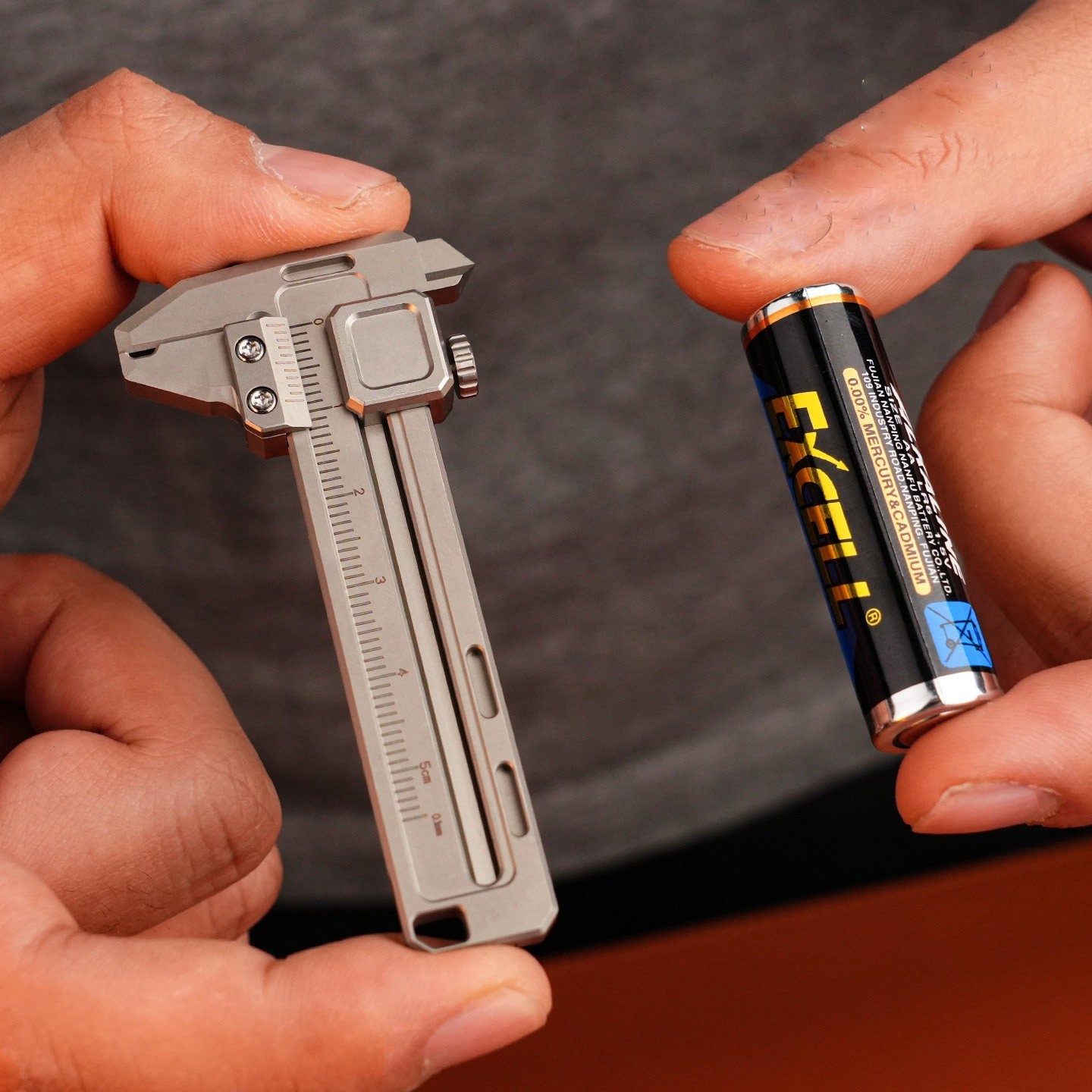 Titanium Alloy Mini Caliper EDC Multi Tool Wrench Bottle Opener Glass Breaker