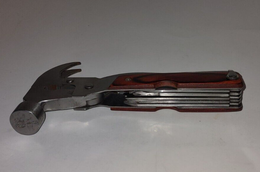 Camping Claw Hammer Multitool with Carrying Pouch w/ Belt Loop