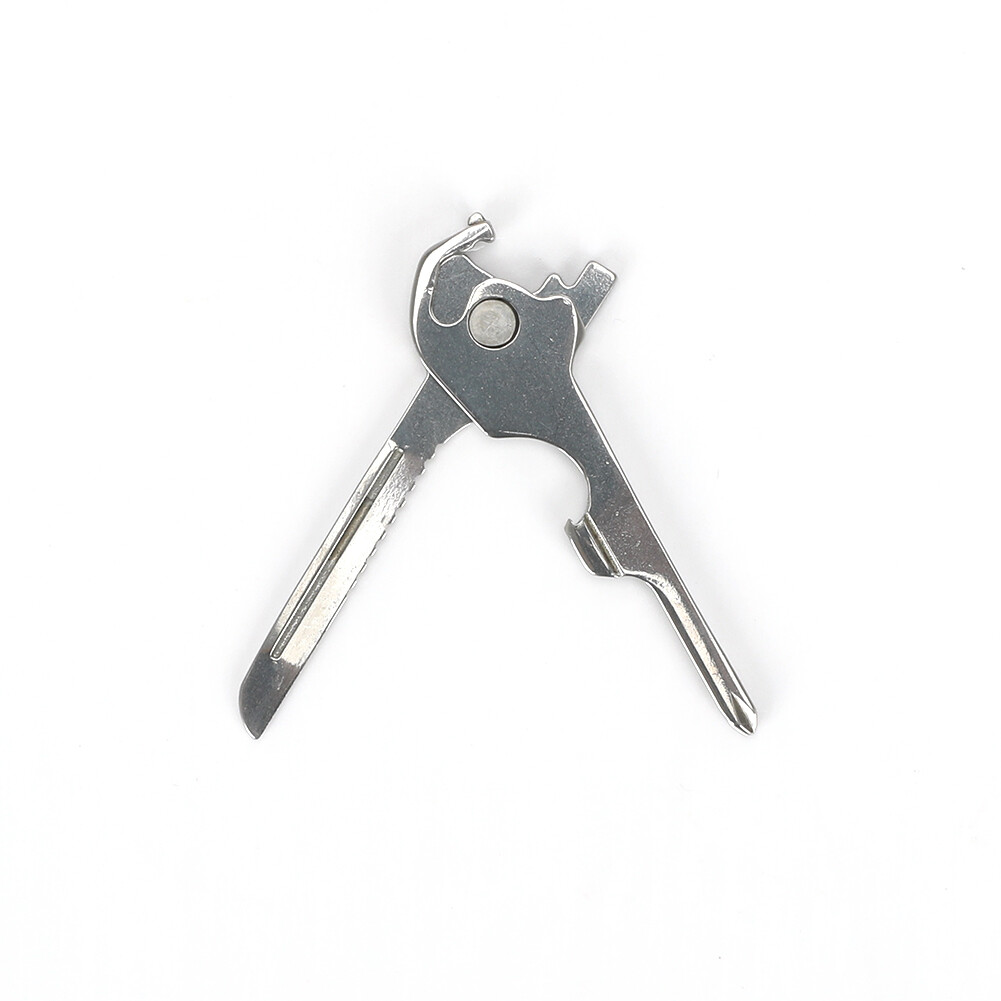 6 in1 Keychain Keyring Multi Tool Stainless EDC Screwdriver Opener Camping Tool