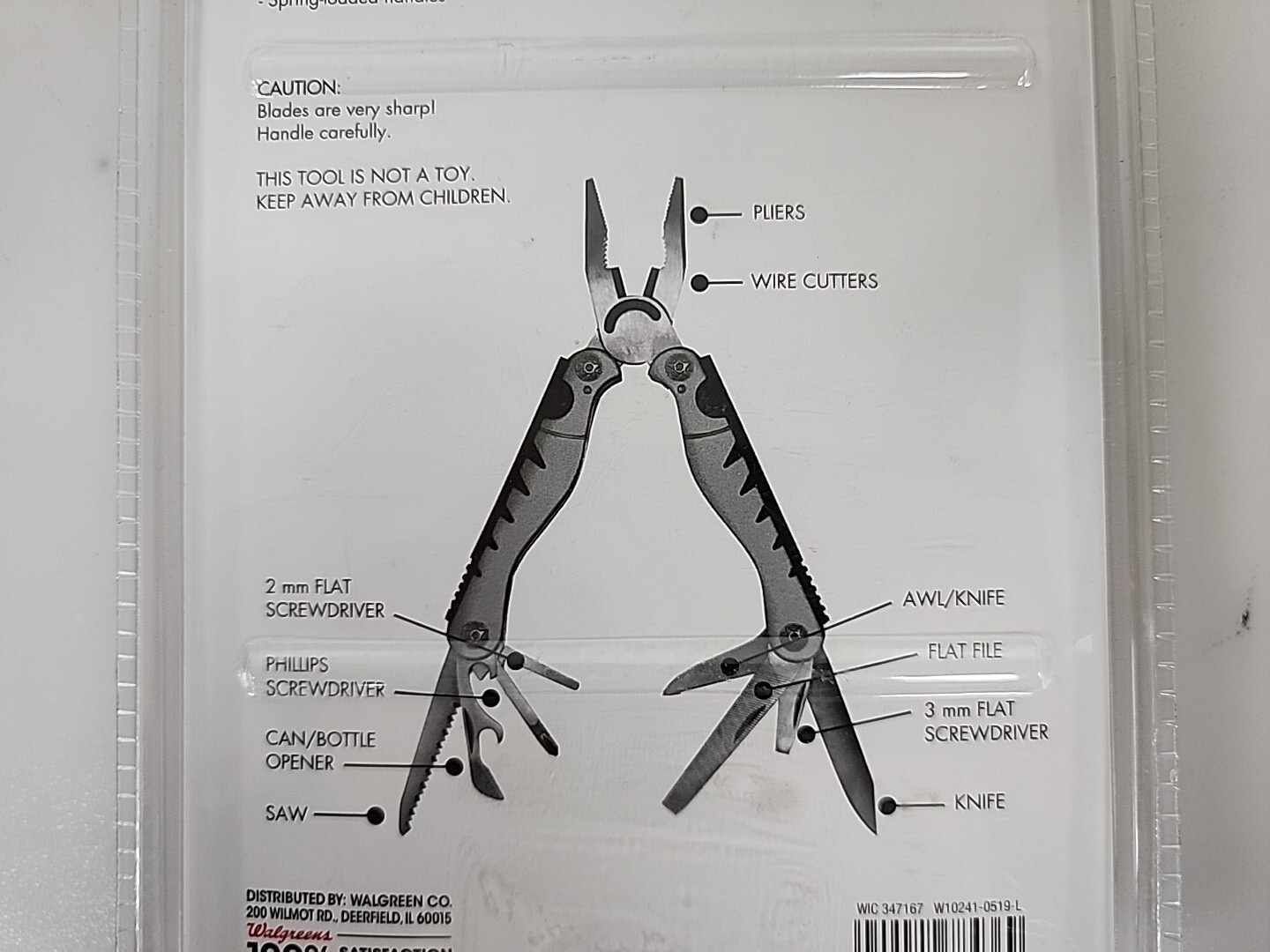 Living Solutions 10-in-1 Stainless Steel Pocket Multi-Tool WIC 347167