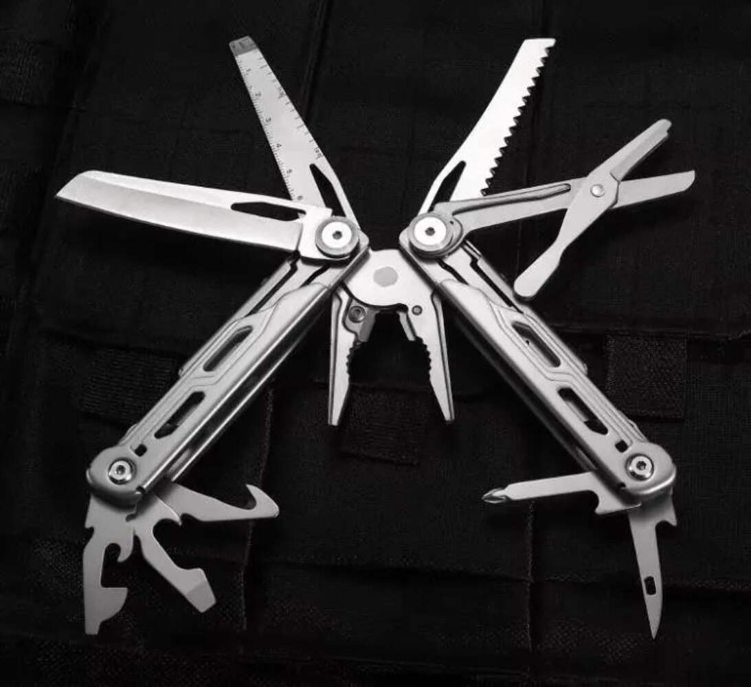 16-in-1 Stainless Steel EDC Multitool Pliers, 440 Steel Camping Multi Tool Knife
