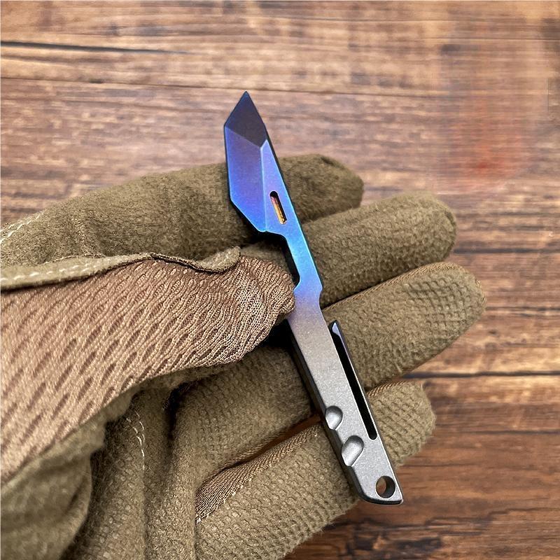 EDC Titanium Alloy Pry Bar Crowbar with Pocket Clip Bottle Opener Multi Tools