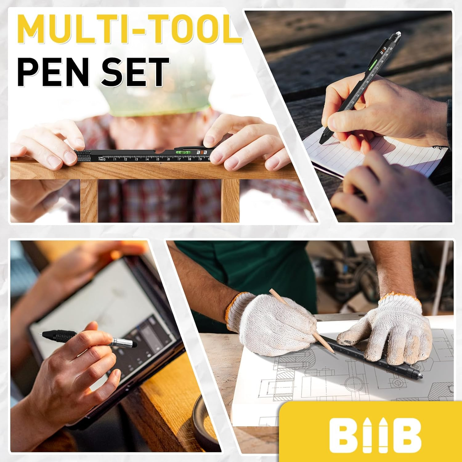 Gifts for Men 9 in 1 Multitool Pen, Mens Gifts for Him Dad Husband, Birthday Gif
