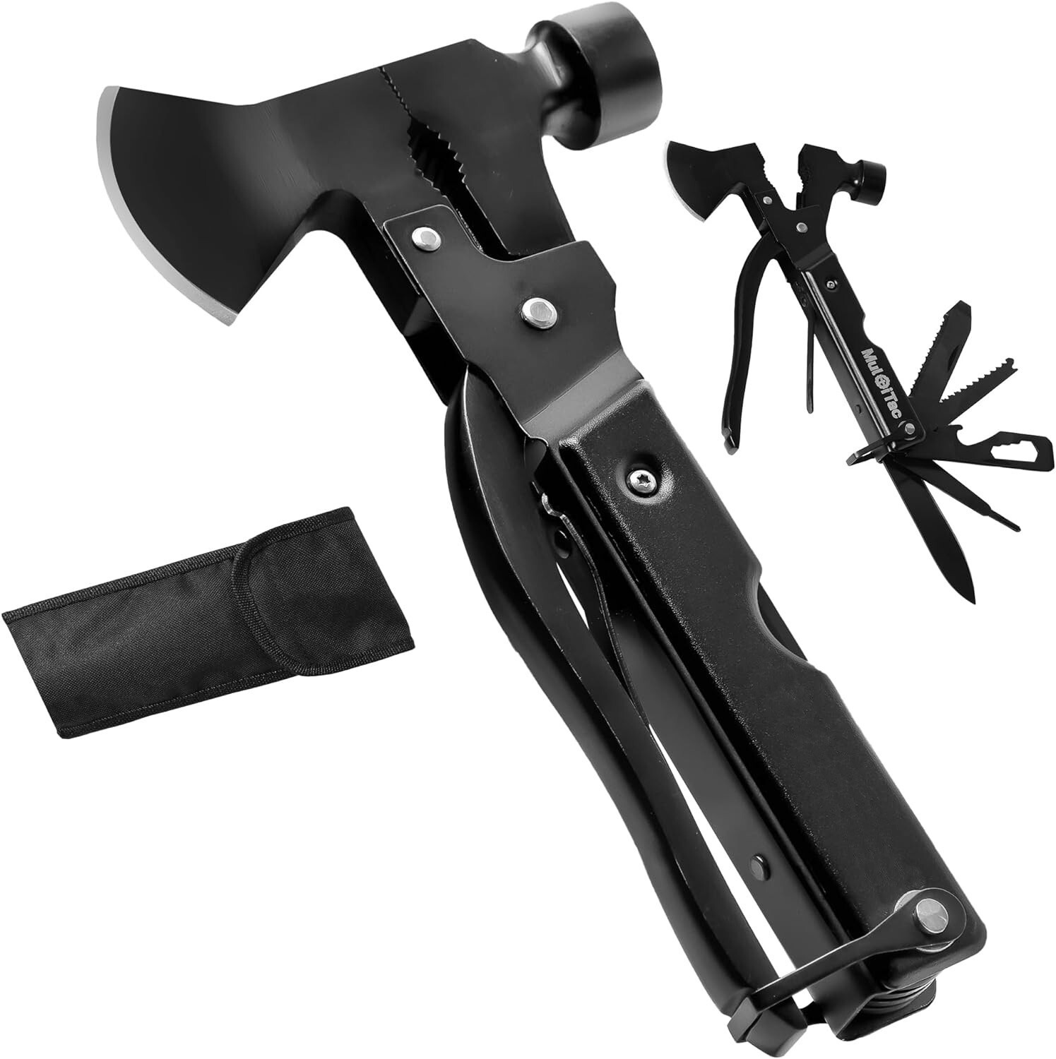 16-IN-1 HATCHET MULTI-TOOL CAMPING AXE KNIFE HAMMER PLIERS GIFTS FOR MEN HIKING