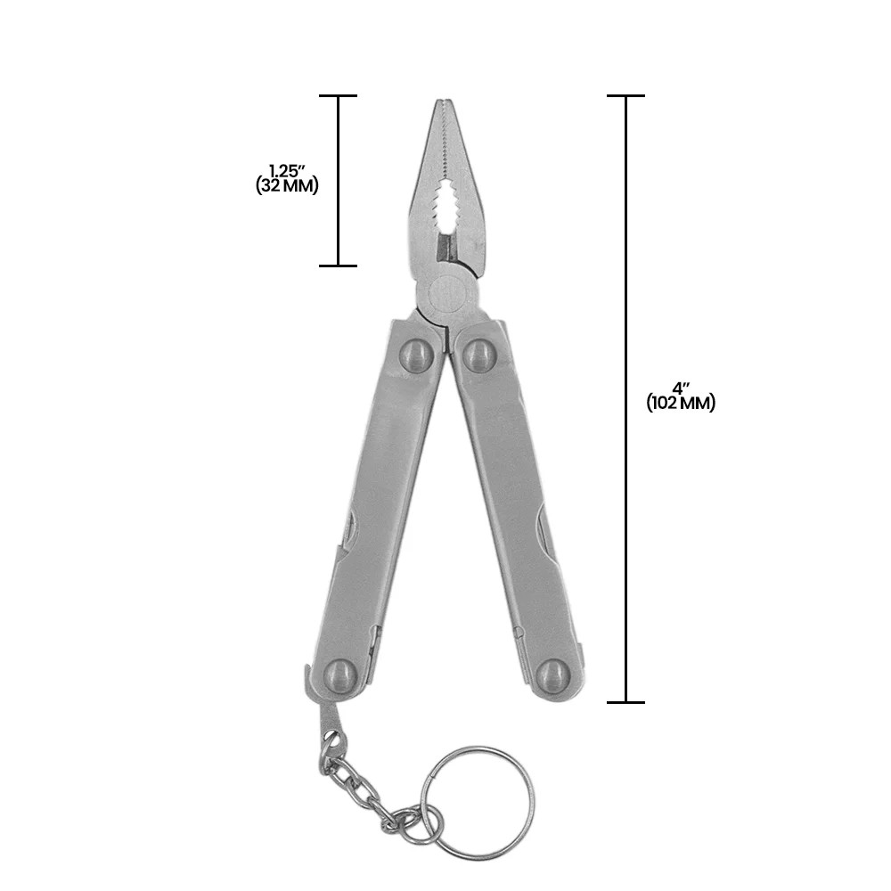 Zenport MFT27 Mini 12-Function Multi-Tool w/ Case, Silver