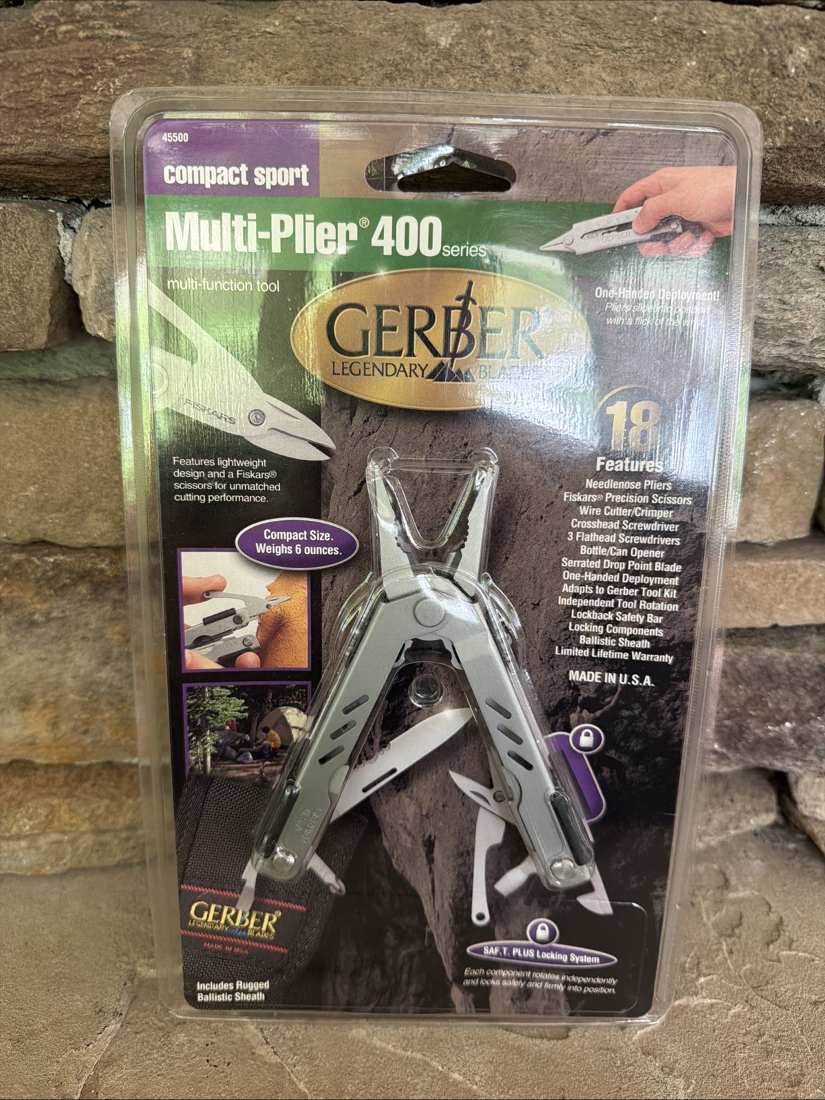 Vintage NOS Gerber 45500 Compact Sport Multi Plier Tool 11 Tools In One Retired