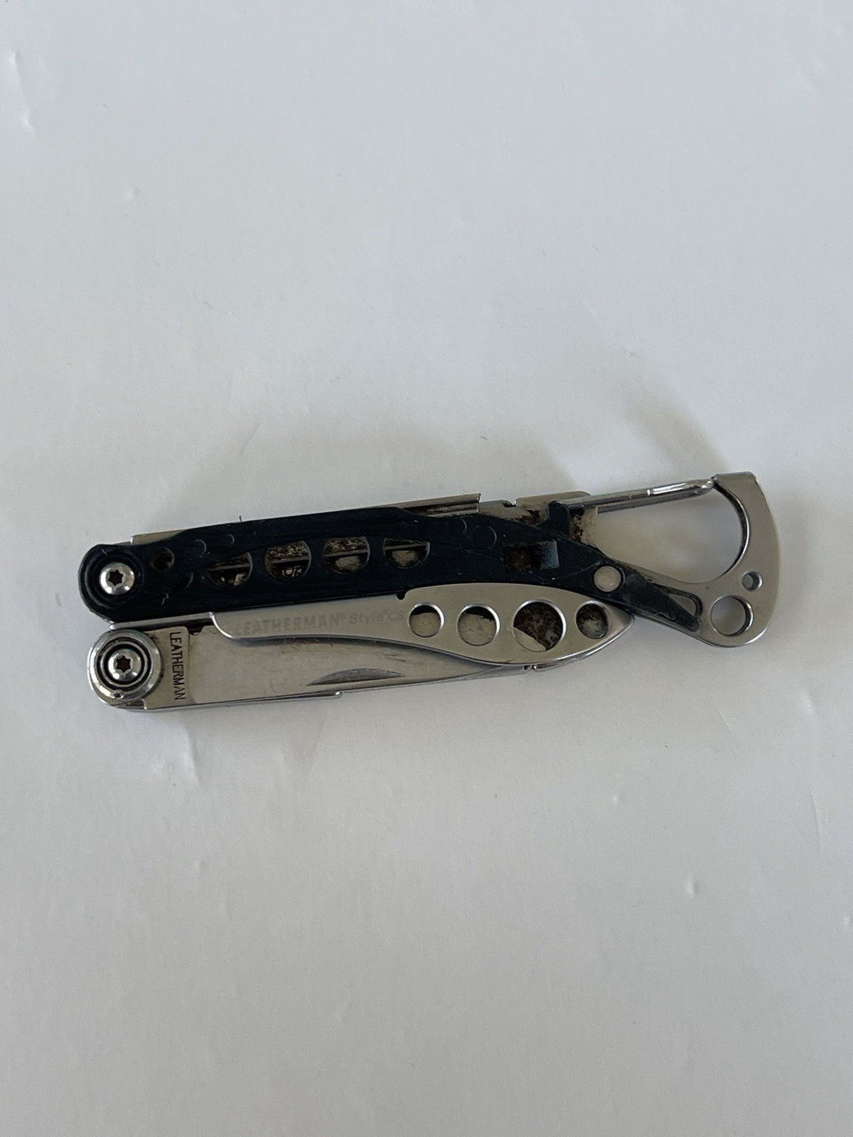 LEATHERMAN STYLE CS Black Multi-Tool Knife File, plain blade knife, Fast Ship!!!