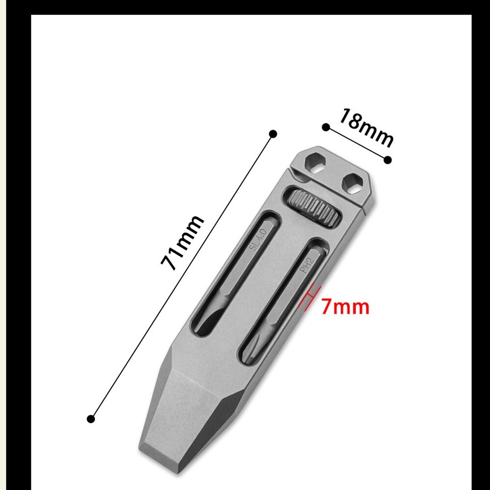 EDC Titanium Alloy Multifunctional Screwdriver Camping Portable tool Equipment