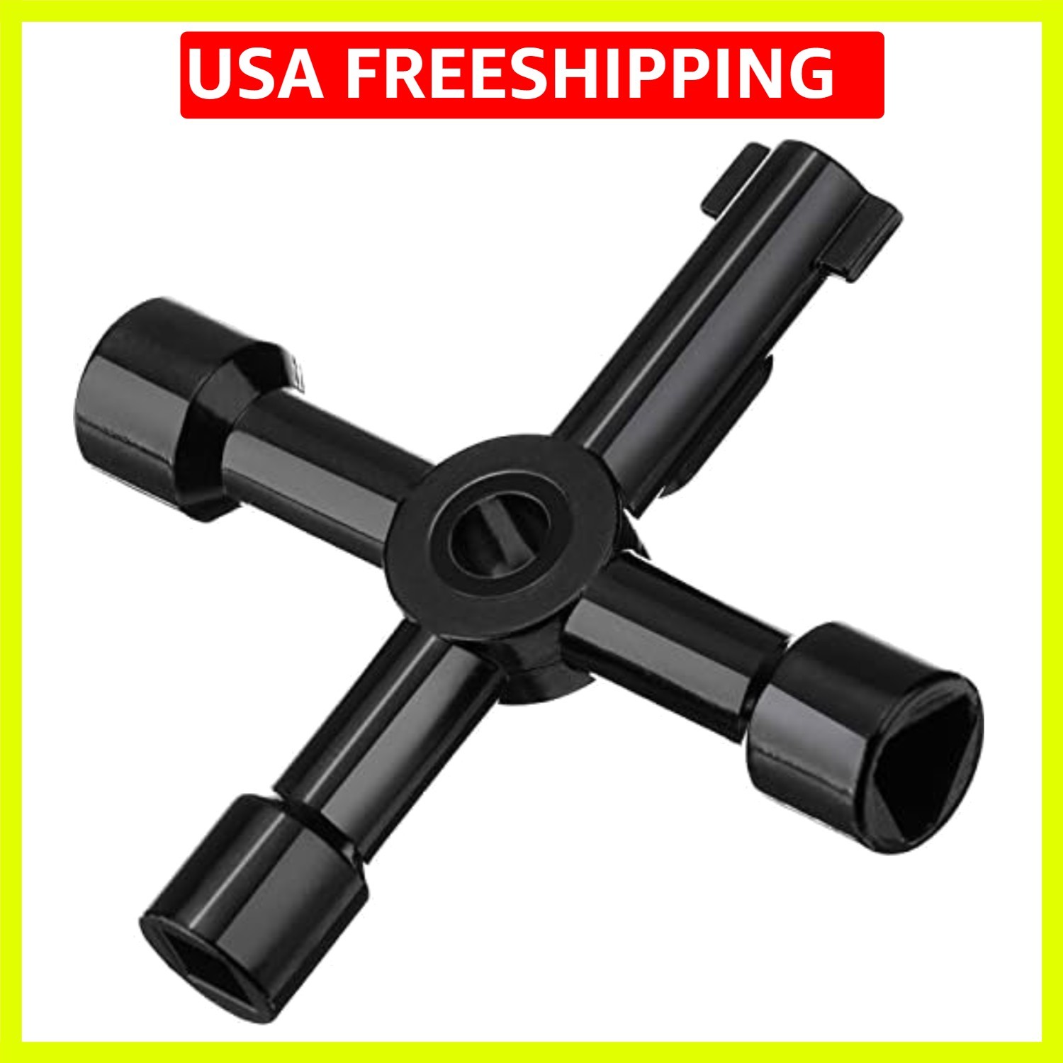 4 Way Sillcock Water Key, 15/64″, 5/16″, 15/32″, 35/64″ Multifunction Utility…