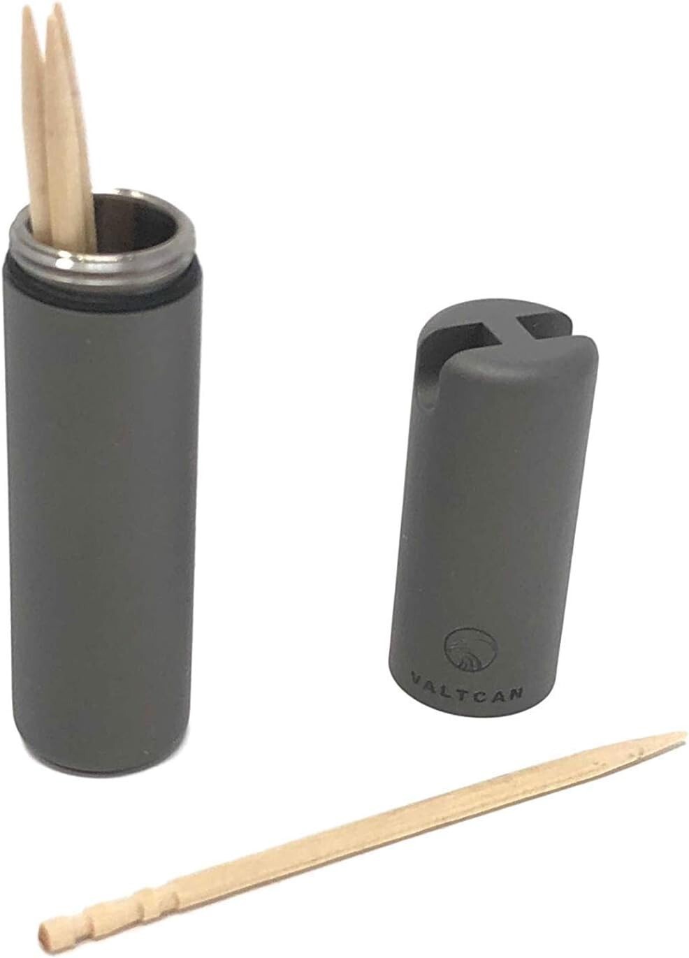 Toothpick Holder Titanium Full Metal Portable Canister Keychain Pocket Caddy …
