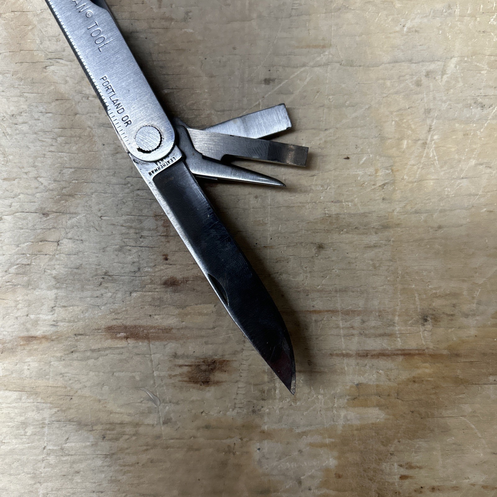 Original Leatherman PST POCKET SURVIVAL TOOL Vintage With Sheath Stainless Steel