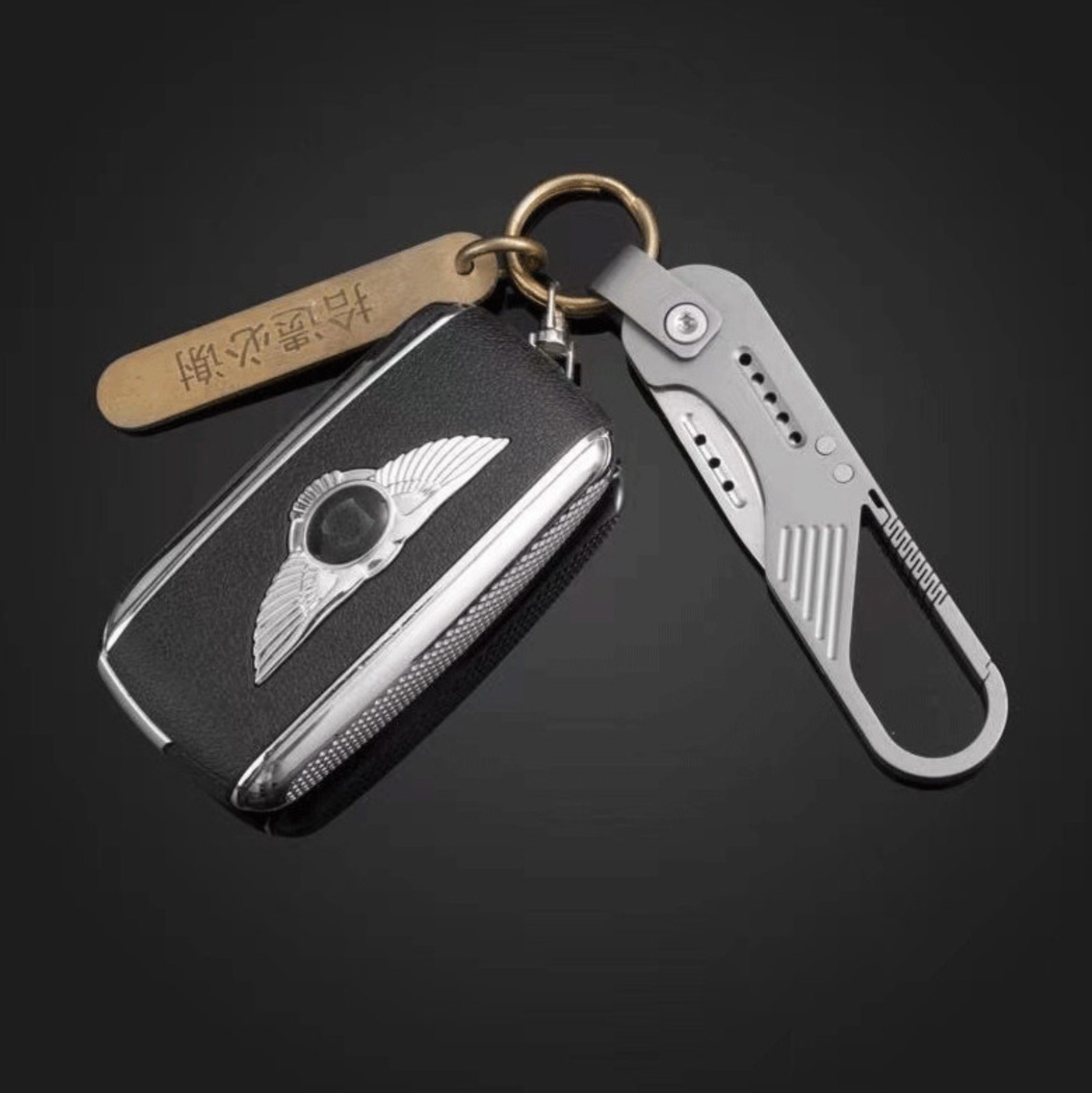 Titanium Alloy Keychain Folding Knife Portable Outdoor Hiking Camping EDC Tool