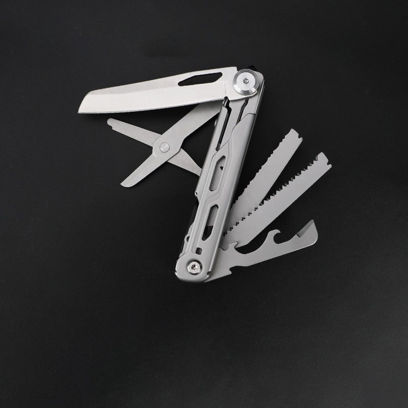 Folding EDC Multitool Pocket Utility Tool Knife Saw Scissors Outdoor Camping