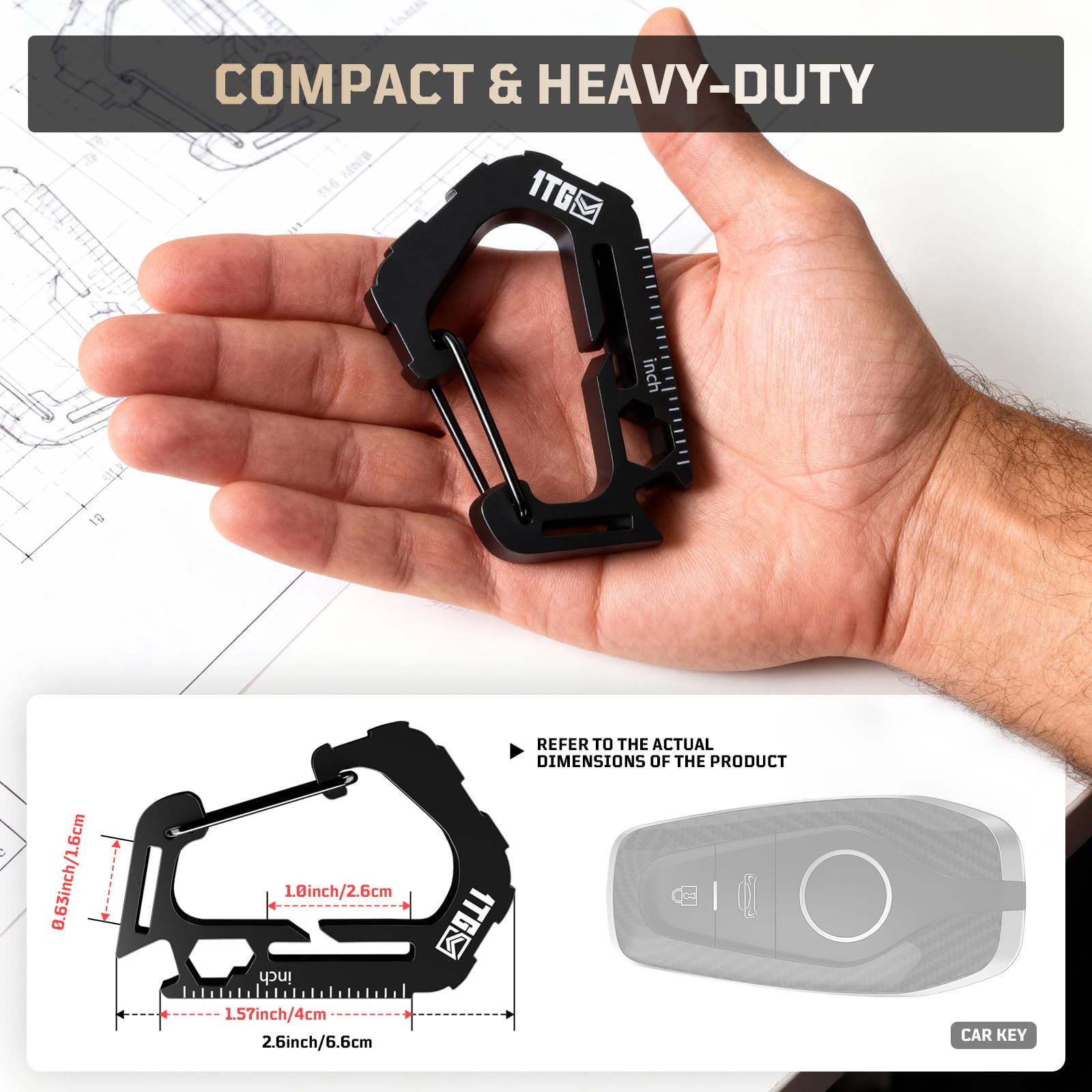 Heavy Duty MOLLE Gear Clip, 304 Stainless Steel Metal Connector for 1″ & 1.5″…