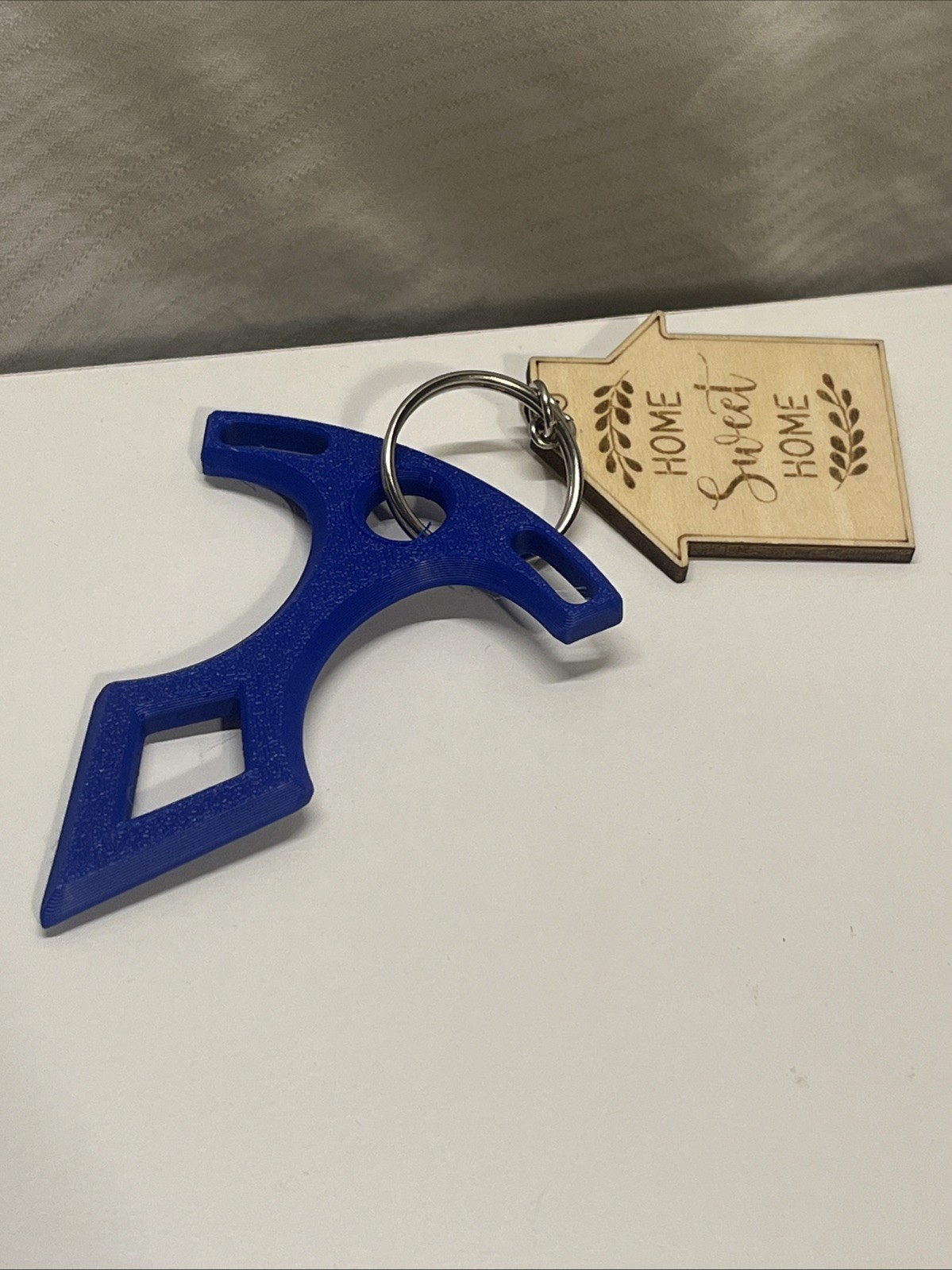 EDC Keychain Boat Anchor Model Tool – Blue Undetectable Defense- Easy Defender