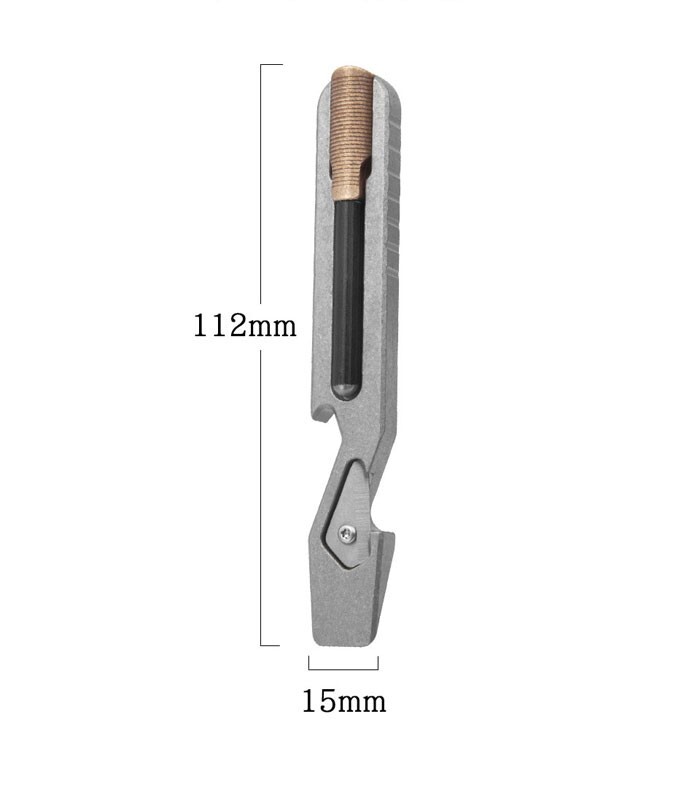 Titanium Alloy Multifunctional Pry Bar Crowbar Outdoor EDC with Strike Fire Tool