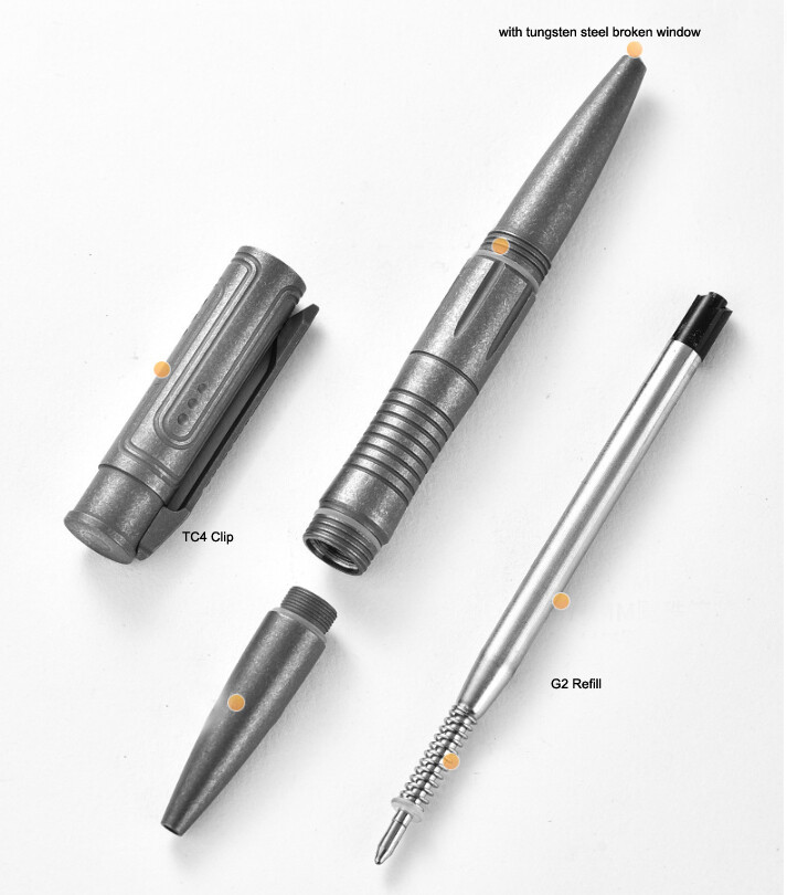 Titanium Allay TC4 Survival Tactical Pen Outdoor EDC Outdoor Packet Tool G2