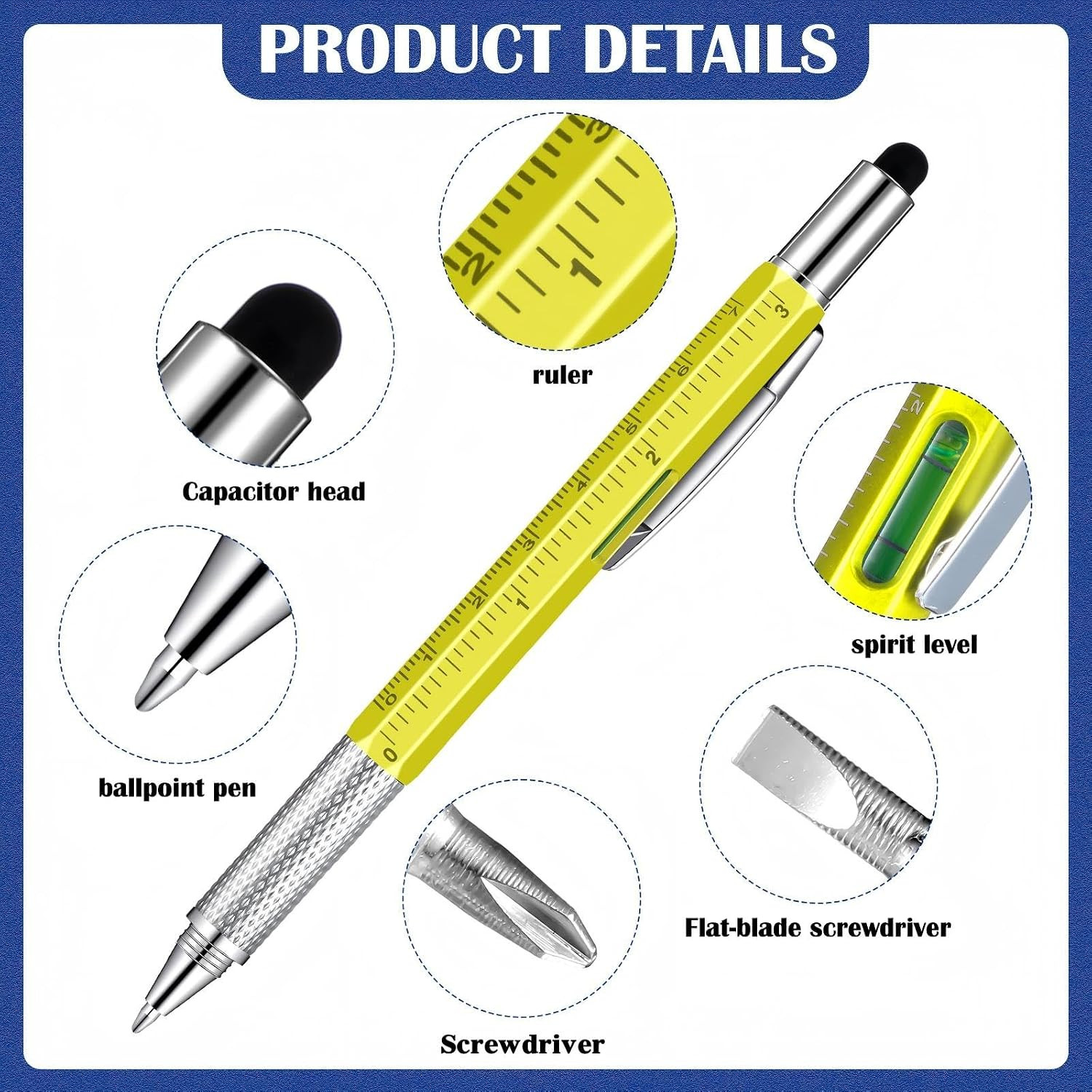 36 Pcs Gifts for Fathers Day Multitool Pen Gift for Men Birthday Gift Including