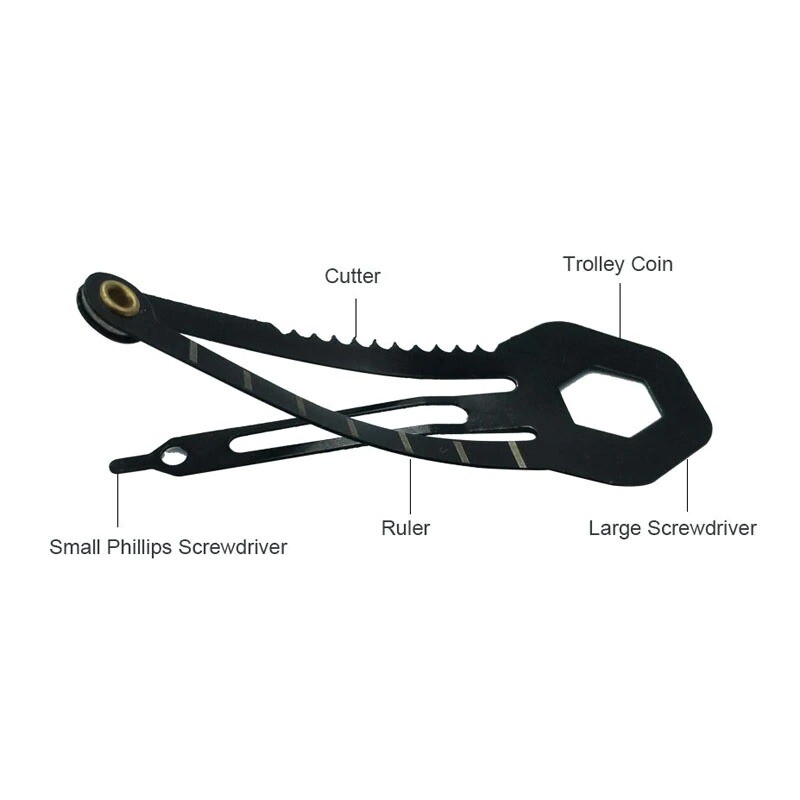 Military Army Survival Escape Multifunction Tool Knife Spy Hair Clip Pin Wrench