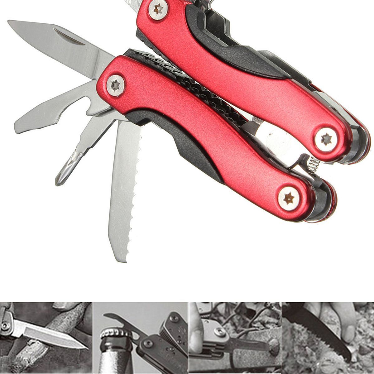 9 In 1 Portable Pocket Multi Tool Plier Survival Camping Travel Life Tools