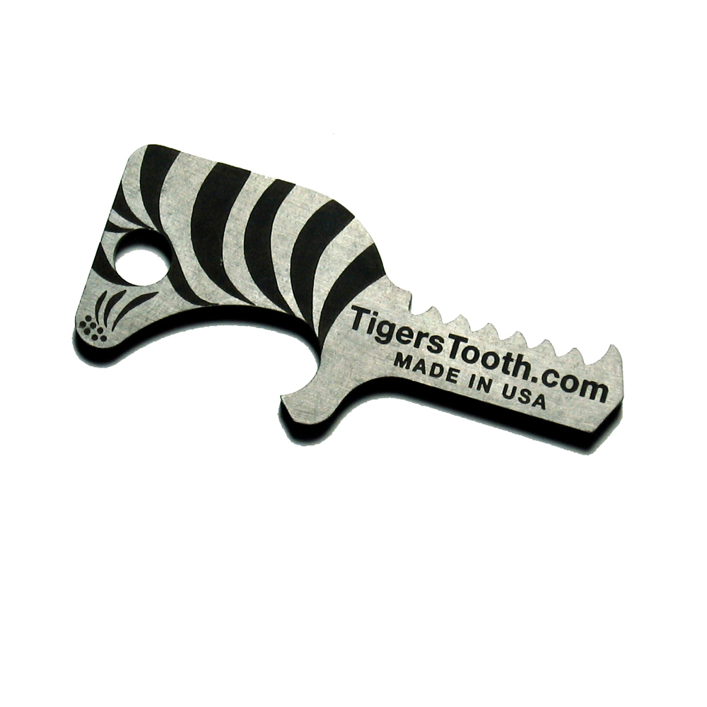 Tiger’s Tooth Key Ring Bottle Opener – Made in USA