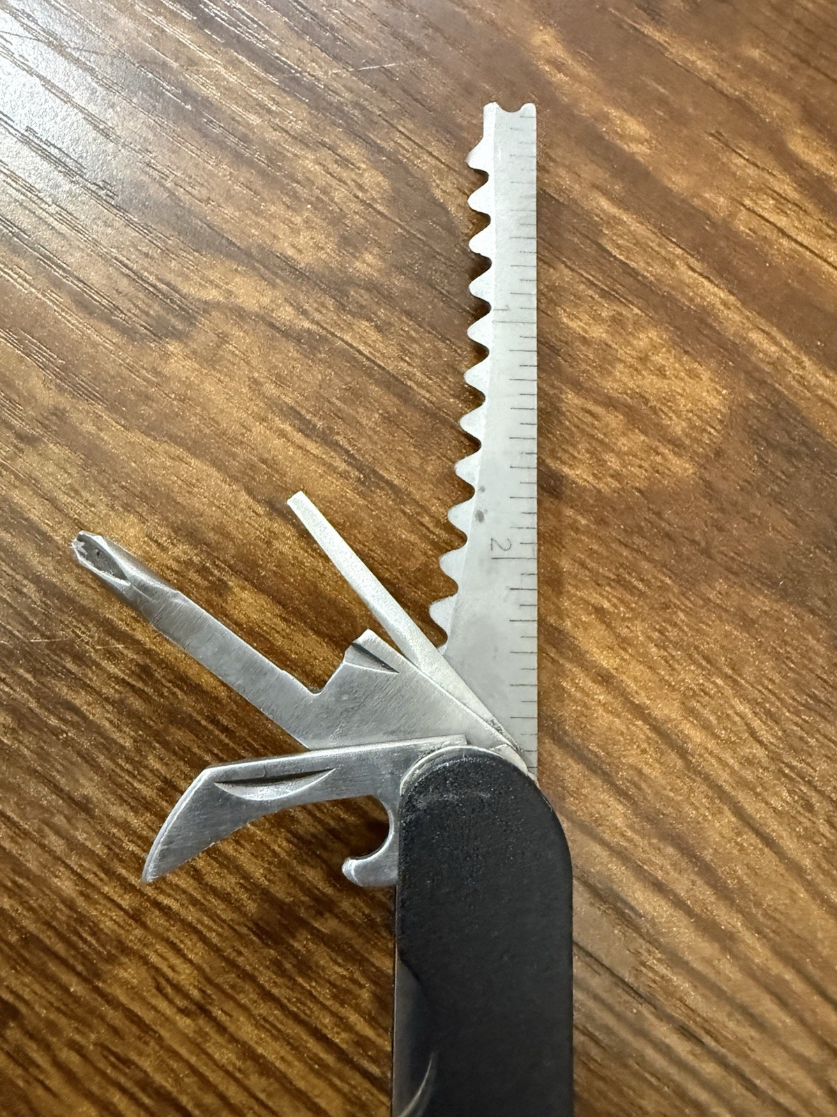 Black Silver Stainless Steel Multi-Tool with Pliers Knife Saw Ergonomic Handle