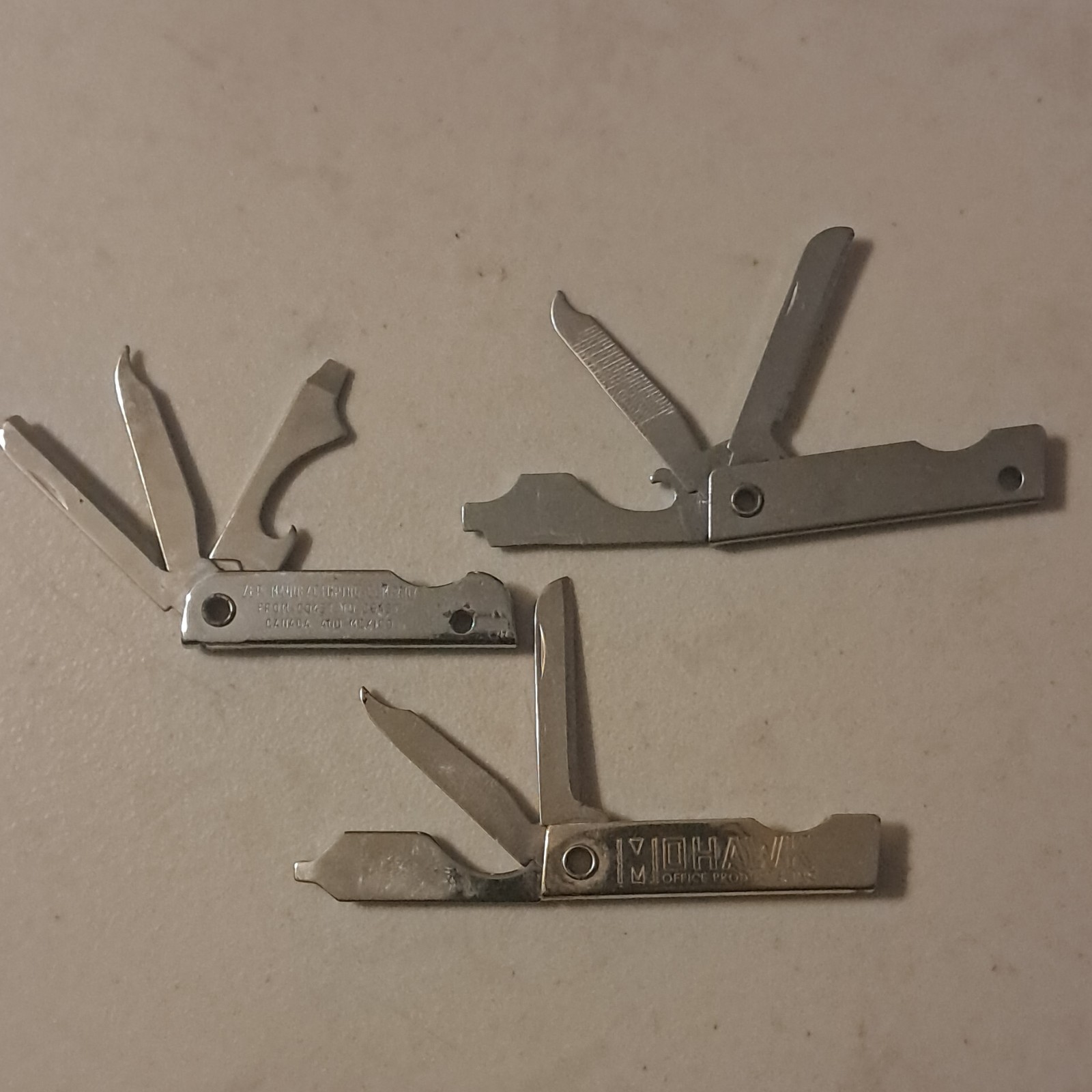 Mohawk & Zep Stainless Steel 3-Tool Multi-Tool Knife File Bottle Opener Silver