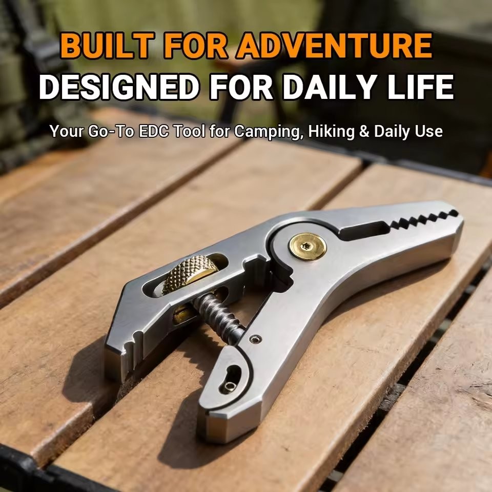5-in-1 EDC Pocket Tool Stainless Steel Wrench Pliers Screwdriver Survival Gear